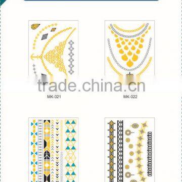 Trending Hot Products 2015 New Product Gold Metallic Flash Temporary Tattoo Sticker photo-6