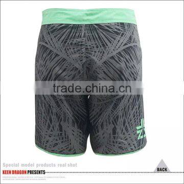 4-way Stretch Mens Beachwear Contrast Waistband Printed Board Shorts photo-5
