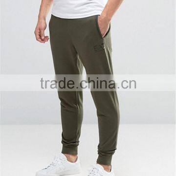 Plain Olive Green Men Skinny Fit Workout Joggers With Pocket Side Men Gym Sweatpants photo-3