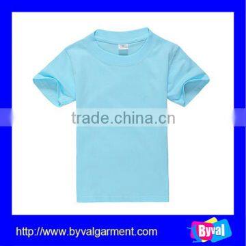 Factory direct price wholesale 100% blank plain children's t shirt design your own t shirt