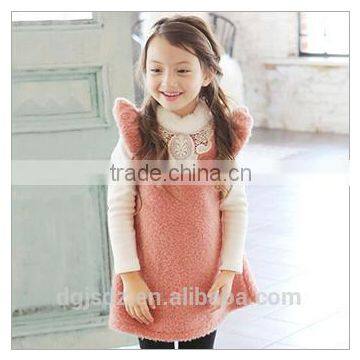 Korean Style Frozen Frock for Baby Girl Cute Children Winter Dress With Caroset photo-2