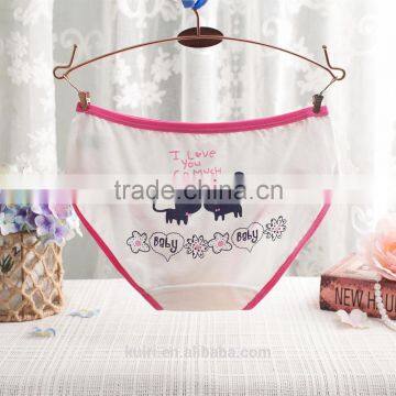 Summer Low Waist Teen Girls Cotton Brief Cute Cats Underwear photo-5