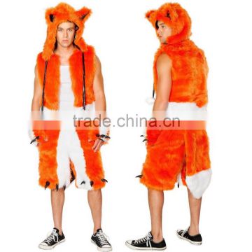 Sexy halloween adult men fox animal costume