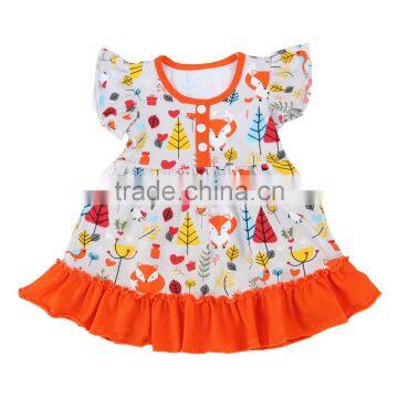 Baby Girls Cotton Ruffle Outfits Owl Dress Kids Boutique Outfit Toddler Girl Clothes photo-4