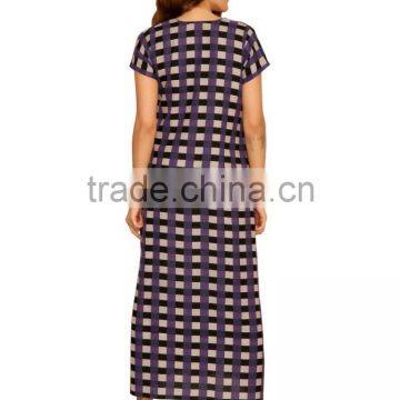 Casual Purple Blended Yoke Gown photo-3