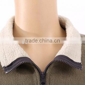 Unisex Cheap Plain Windproof Fleece Jacket