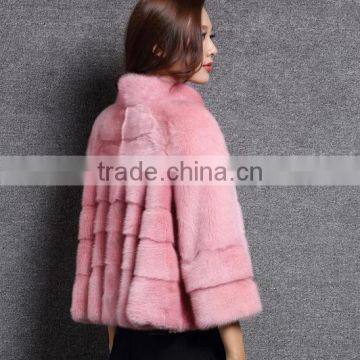 Mink fur coat mantle maiden mantis female muffle short section