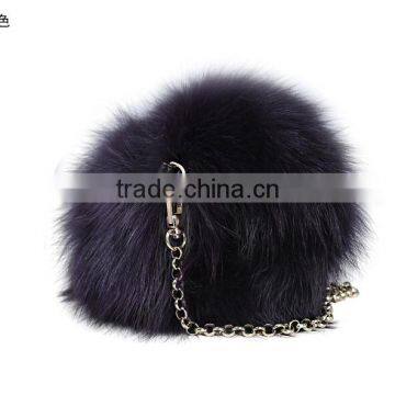 Genuine Fox Fur Handbag Tote Bag Luxury for Ladies Girl photo-6