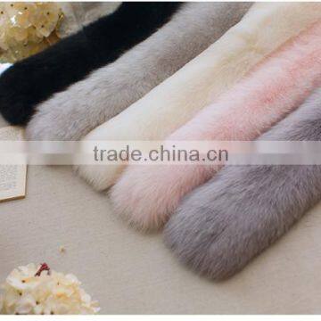 Long the fox fur collar really hairy fur scarf