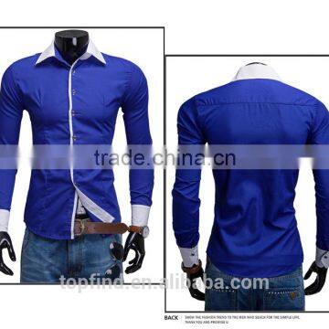 Beautiful Bright Color Slim Fit Men Dress Blank Shirt for Men photo-6