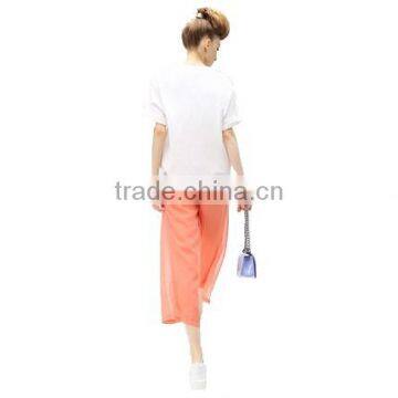 New Fashion Fit Lady Chiffon Pants Cropped Trousers With Good Quality 2016 photo-4