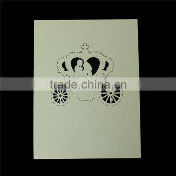 Paper Wedding Party Name Place Cards Crown Hollow Pale Yellow photo-2