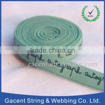 Elastic Feature and Garment Use Printing Logo Fold Over Tape