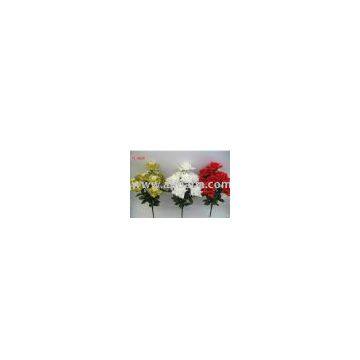 12 Head Flower, Rose Bush, Rose, Tigerlily, Deluxe Artificial Flower