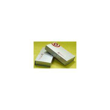 Book Shape USB Cardboard Gift Boxes with Hotfoil Logo for Bank USB Packaging