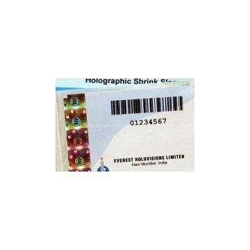 Holographic Integrated Label with Serial No.