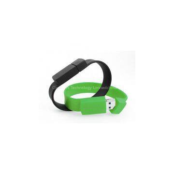 PVC Rubber Bracelet Shaped USB Storage Data Memory Stick For Promotions