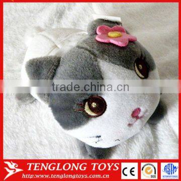 2015 New design lovely cute soft cat plush toy phone holder