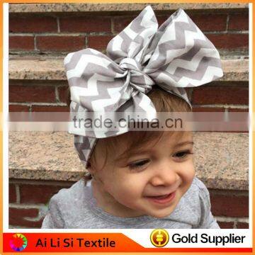 Baby Cotton Unique Bow Tie Headband ,Plain Baby Headbands,Baby Girl Large Bow Headband