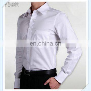 OEM classic long sleeve shirt big size for men white color, cotton 100%