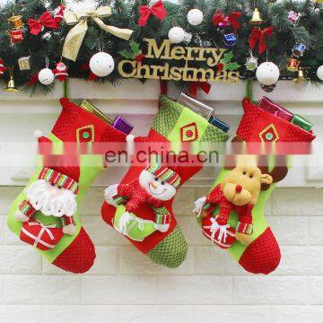 Chrismas Decoration Excelent Handmde Santa Claus Snowman Elk Stocking