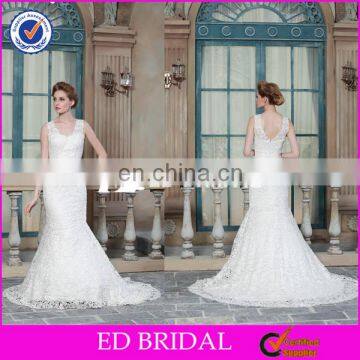 CE1491 2015 V-Neck Real Sample Lace Bodice Sexy Mermaid Germany Wedding Dress