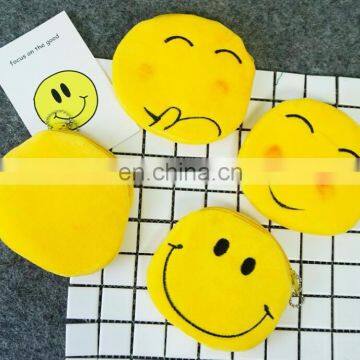 Wholesale emoji plush stuffed coin purse