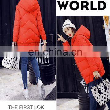 Europe 2017 Winter New Slim Down Cotton Women Korean Version of the Long Hooded Thickening of Cotton