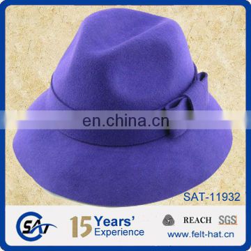 purple wool felt bucket hat for wholesale