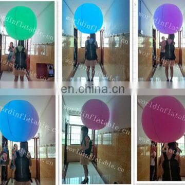 2013 Hot-Selling inflatable advertising backpack balloon with LED light