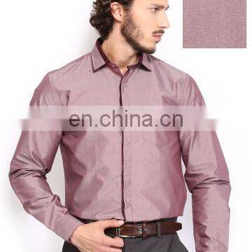 Black Coffee Men Burgundy Slim Fit Formal Shirt