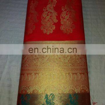 Women's Dress Indian Saree Zari Work Pallu Silk Sari Wedding Dress photo-2