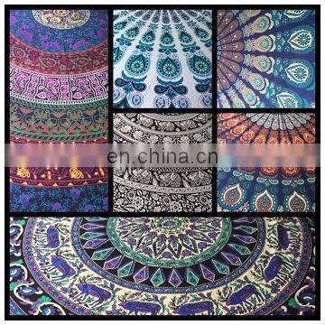 HANDICRAFTOFPINKCITY Hippy Mandala Bohemian Tapestries, cotton sheet