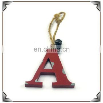 metal letter shape Christmas ornament