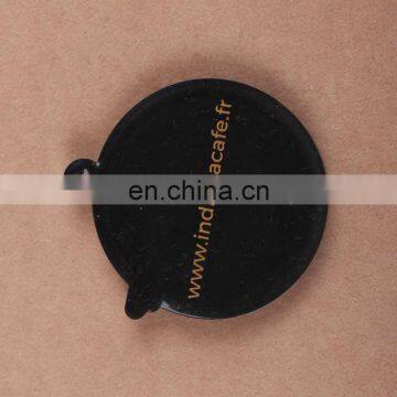 Fashion promotional customized soft pvc rubber made round keychain