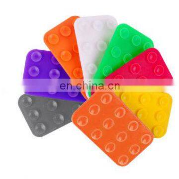 Factory supply silicone anti-slip sucker holder mat for mobile phone