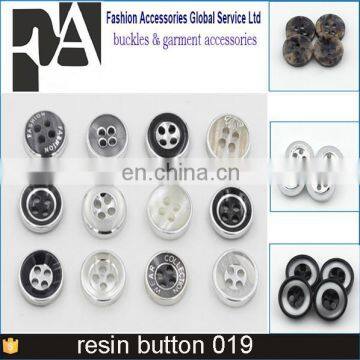 glitter resin horn combination abs plating coat buttons