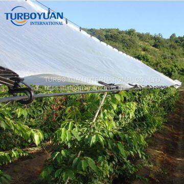 large cherry tree woven reinforced rain protect cover film against hail,  rain