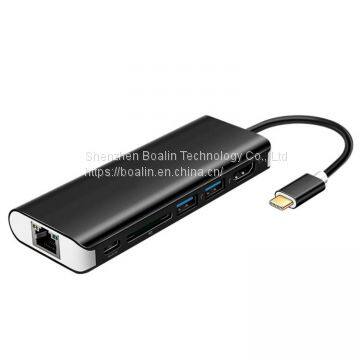 BL-U602 TYPE-C TO USB3.0x2+HDMI+SD+PD+RJ45 HUB 6 in 1 photo-2
