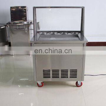 Cheap CE approved commercial fry ice cream making machine