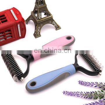 Pet Grooming Tool 2 Sided Undercoat RakeTangles Hair Remove Dog Knot Brush photo-6