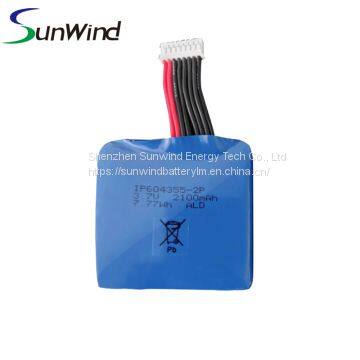 Hot sell pos terminal IP604355-2p battery for Dejavoo Z9 Castle V3 VEGA3000 replacement battery 3.7v 2100mah