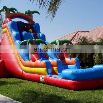 South Beach Waterslide Backyard Kids Water Slide Commercial Inflatable Tropical Slip and Slide With Pool photo-5