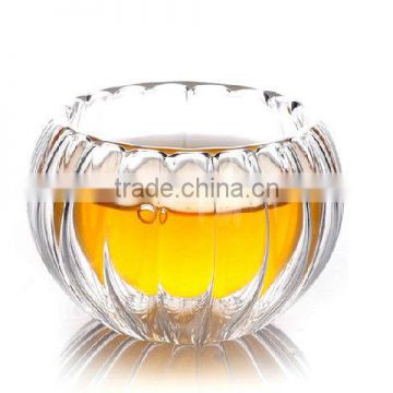 Double walled glass tea cup with line Heat-resistance