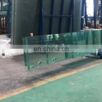 China supplier good price CE and SGCC certificate blue curved laminated tempered glass