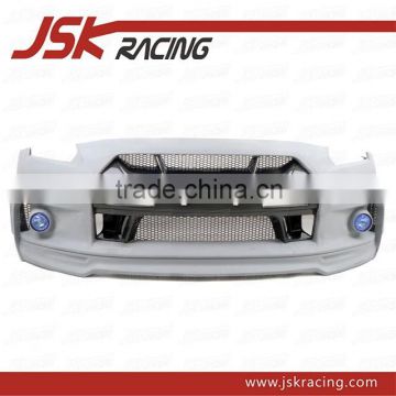 2008-2014 WALD STYLE GLASS FIBER FRONT BUMPER WITH CARBON FIBER NOSE COVER FOR NISSAN R35 GTR(JSK220973)