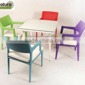 HDPE Synthetic Rattan Outdoor Garden Dining Set