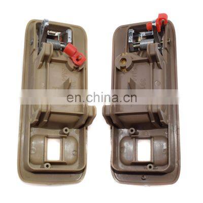 Beige Inner Inside Handles Front Pair Set for 1990-1993 Honda Accord 4 Door New photo-4