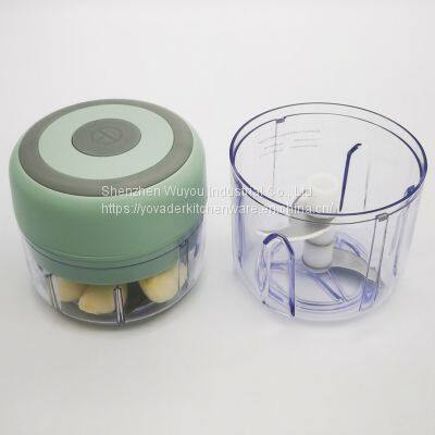 2 Cups (250ml&100ml) Electric Wireless Mini Garlic Chopper Garlic Masher Food Cutter Meat Grinder Onion Dicer Mincer Pepper Baby Food Blender photo-2