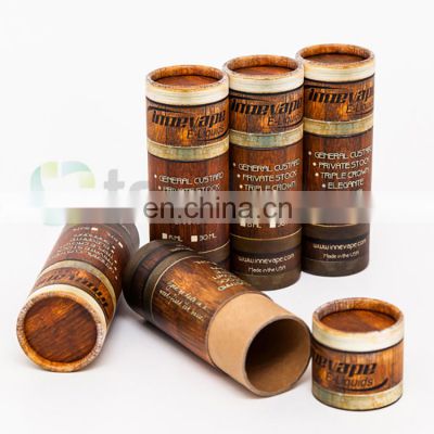 Rigid Kraft Cardboard Tube Round Paper Pencil Box